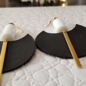 Jewelry - Geometric Faux Leather Earrings Jewelry - Geometric Faux Leather Earrings